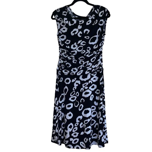 En Focus Womens Sz S Midi Career Dress Black White - Picture 1 of 3